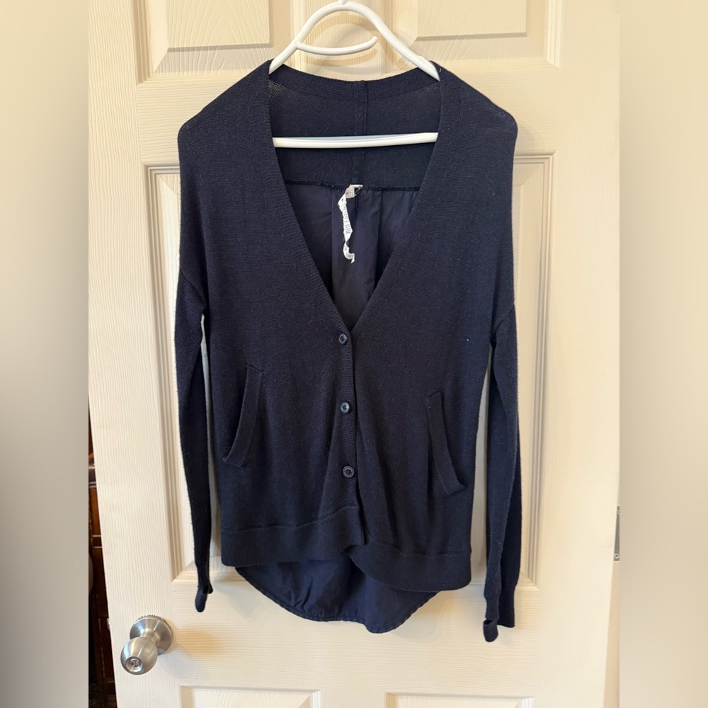 💙Lululemon Size 2 Inkwell Cardi in The Front oversized sweater💙